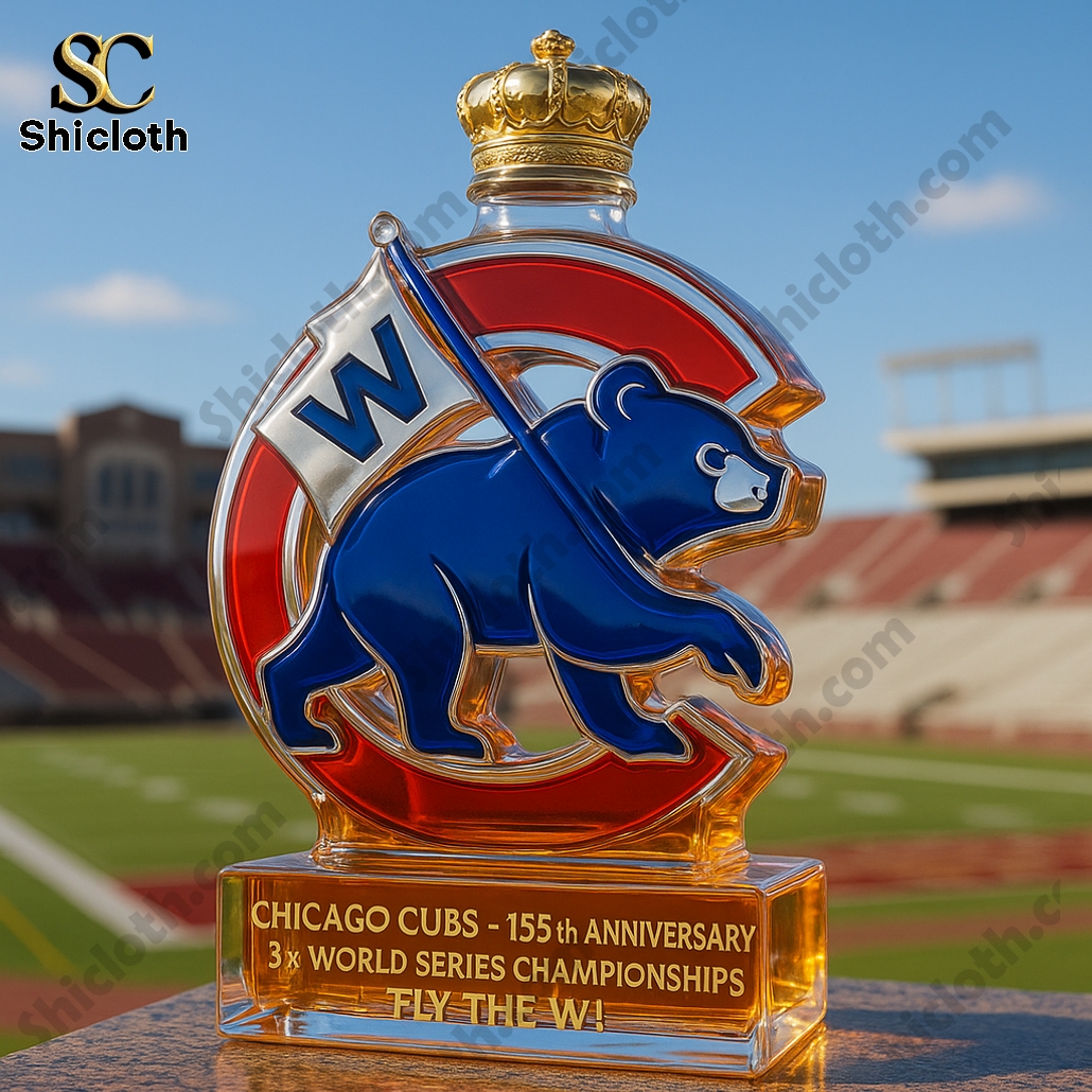 Chicago Cubs 155th Anniversary Limited-Edition Whiskey Bottle