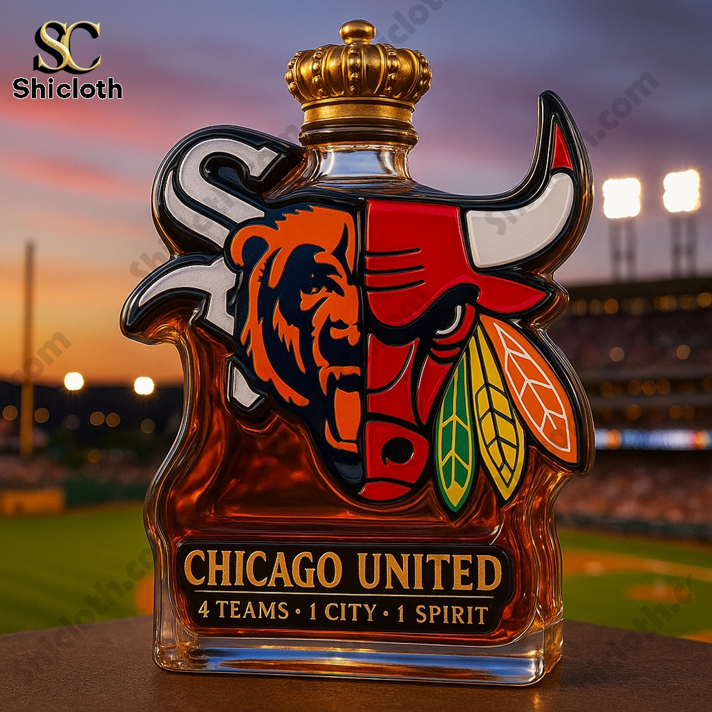 Chicago United Sport Whiskey Bottle