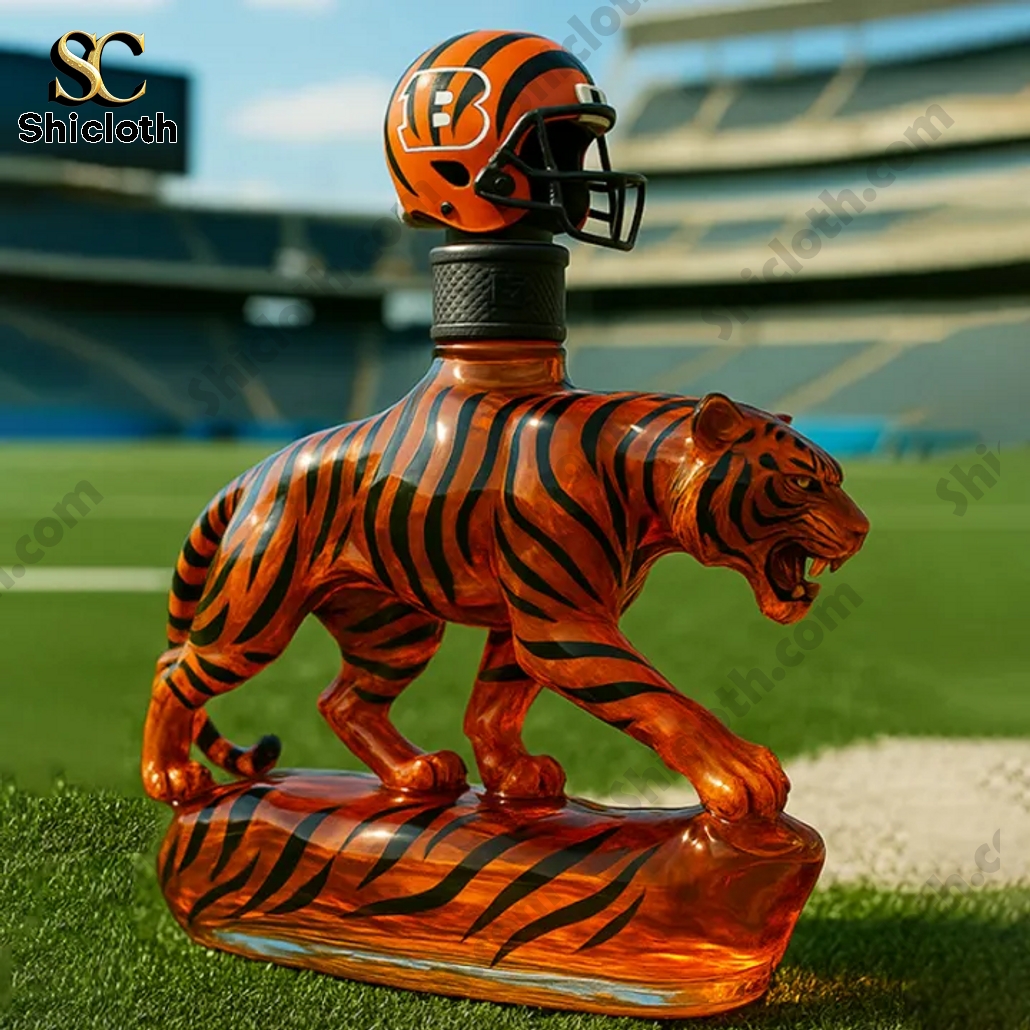 Cincinnati Bengals - Limited Edition Prowling Tiger Whiskey Bottle