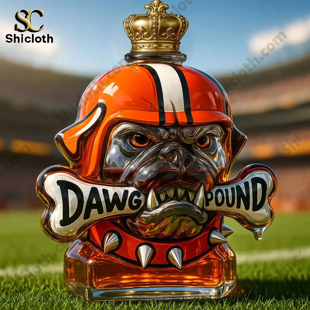 Cleveland Dawg Pound Collectible Whiskey Bottle