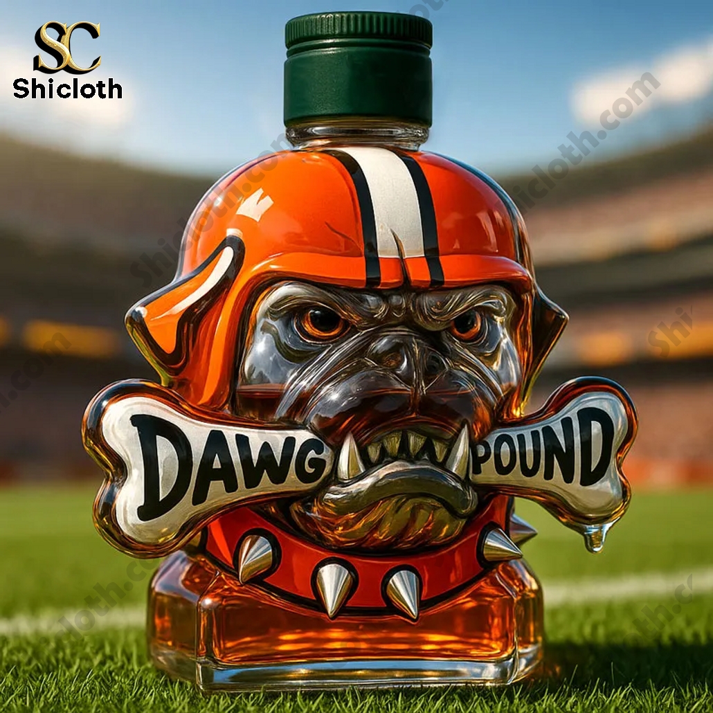 Cleveland Dawg Pound Collectible Whiskey Bottle 4 Cleveland Dawg Pound Collectible Whiskey Bottle - Image 4