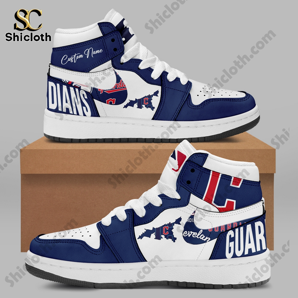cleveland guardians mlb personalized air jordan 1 high top 2 wsary