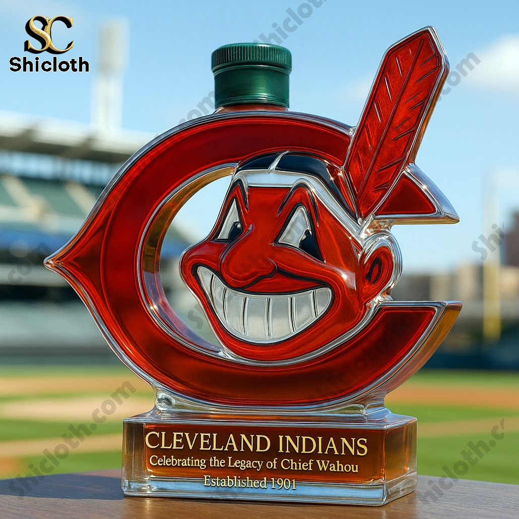 Cleveland Indians Commemorative Whiskey Bottle 4 Cleveland Indians Commemorative Whiskey Bottle - Image 4
