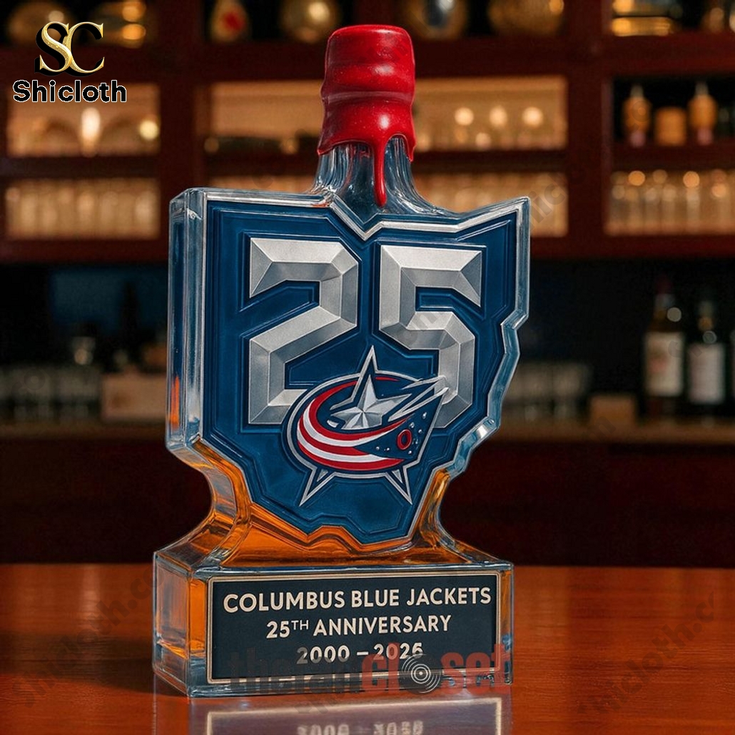 Columbus Blue Jackets 25th Anniversary Whiskey Bottle 5 Columbus Blue Jackets 25th Anniversary Whiskey Bottle - Image 5