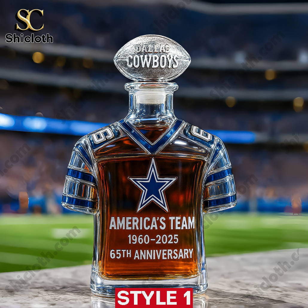 Dallas Cowboys 1960 ? 2025 Anniversary Whisky Bottle