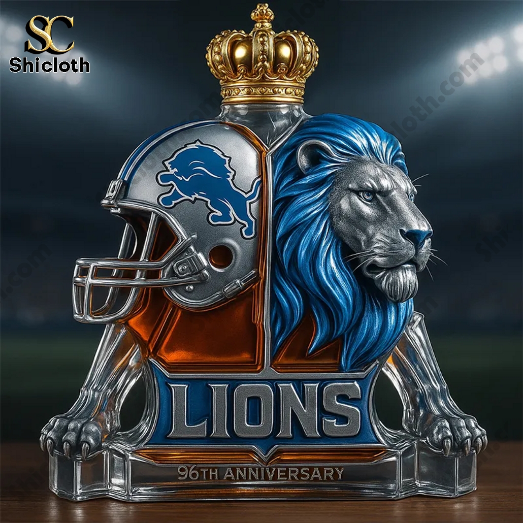 Detroit Lions 96th Anniversary Limited Edition Whiskey Bottle