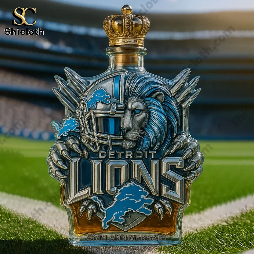 Detroit Lions Limited Edition Whiskey Bottle