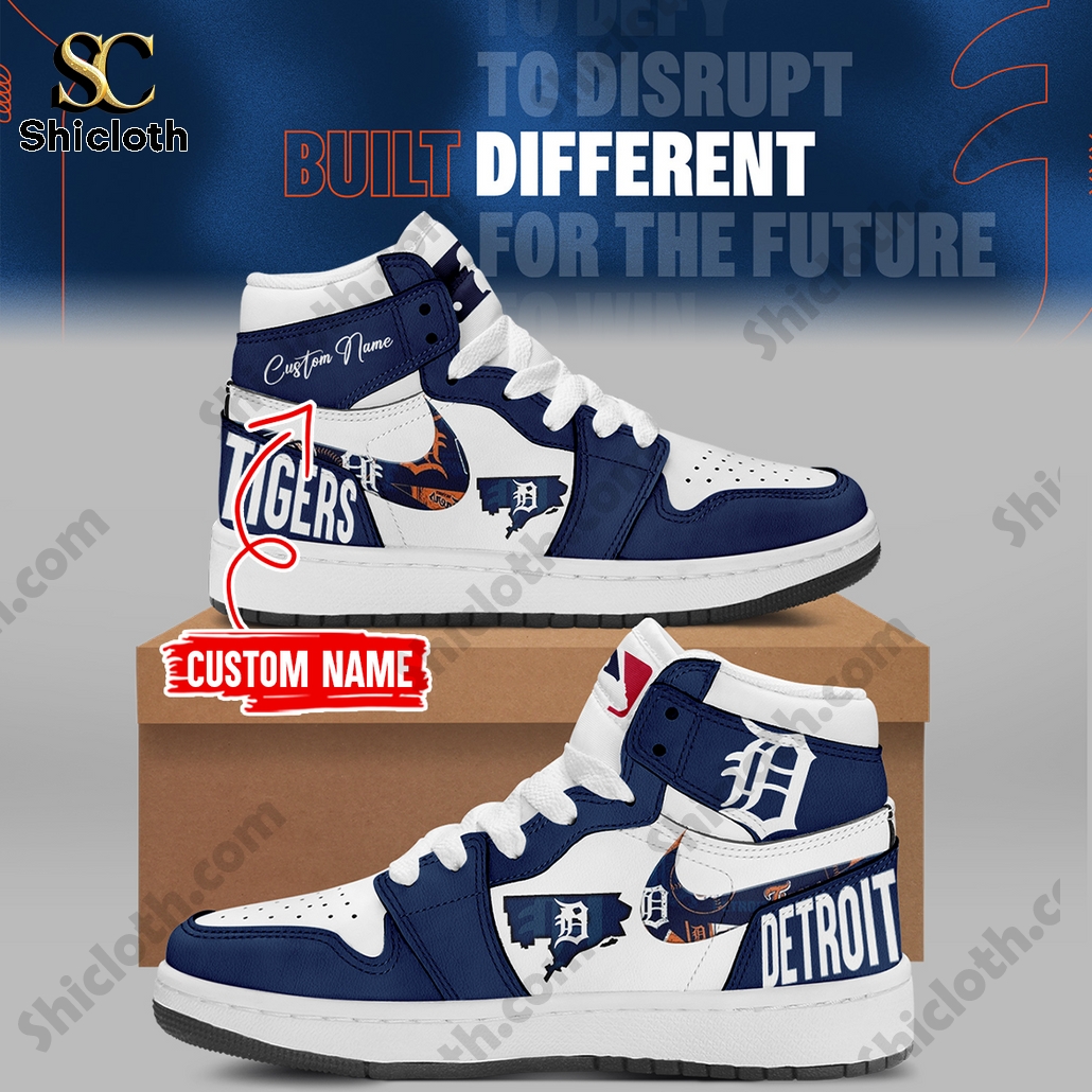 Detroit Tigers MLB Personalized Air Jordan 1 High Top
