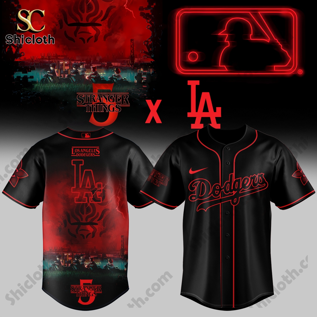 Dodgers MLB x Stranger Things 2025 Baseball Jersey
