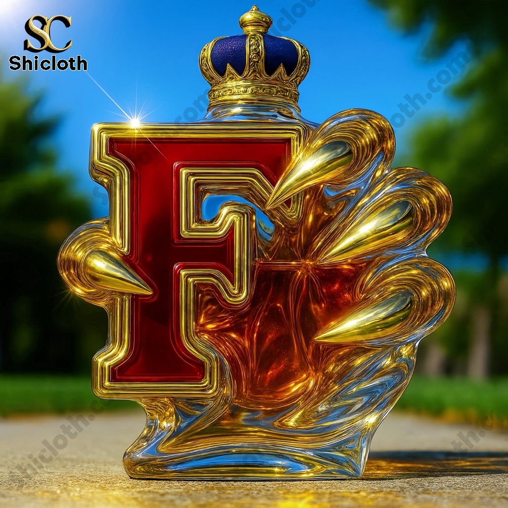 Florida Panthers Golden Paw Crystal Whiskey Bottle