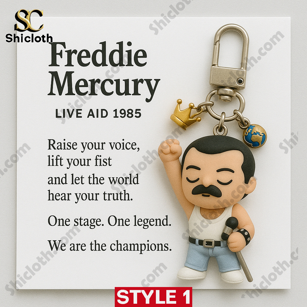 Freddie Mercury Memorial Keychain