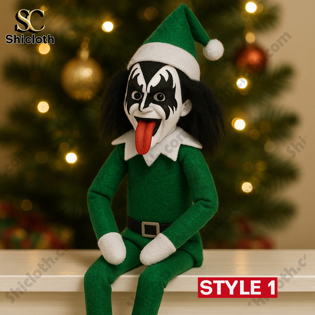 Gene Simmons On A Stoop Christmas Elf Doll