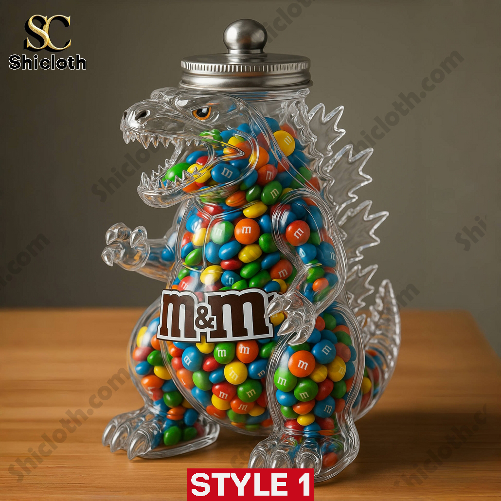 Godzilla Edition M&M's Glass Jar