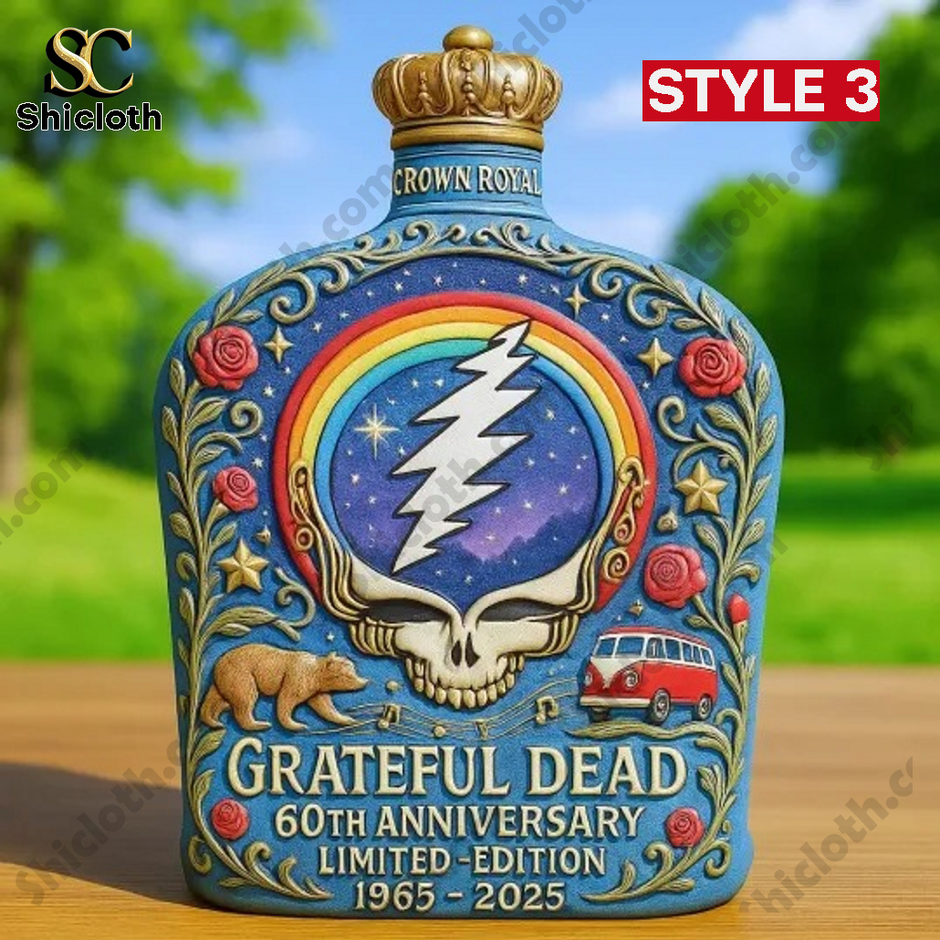 Grateful Dead 60th Anniversary Legend Crown Royal whiskey bottle 3 Grateful Dead 60th Anniversary Legend Crown Royal whiskey bottle - Image 3