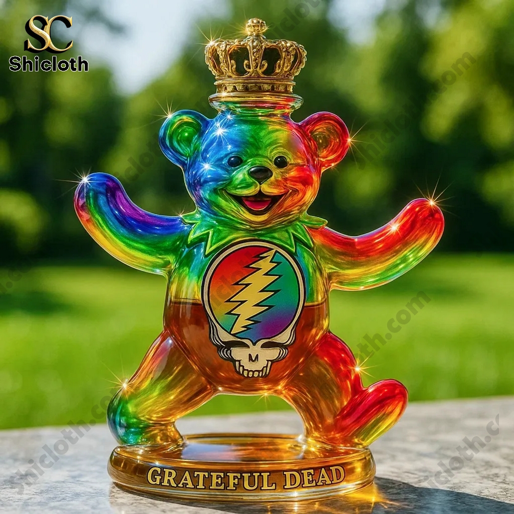 Grateful Dead Rainbow Bear Whiskey Bottle