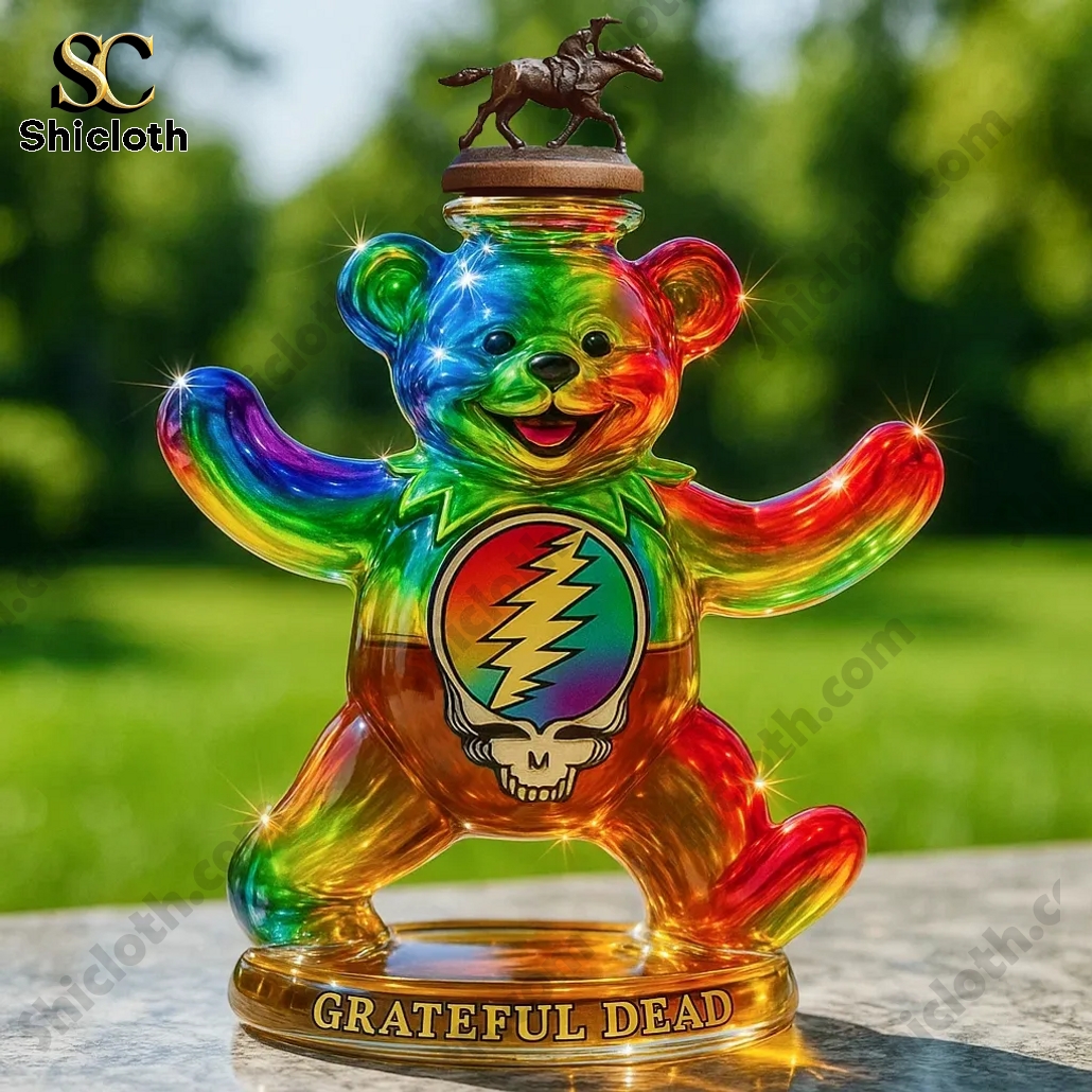 Grateful Dead Rainbow Bear Whiskey Bottle 3 Grateful Dead Rainbow Bear Whiskey Bottle - Image 3