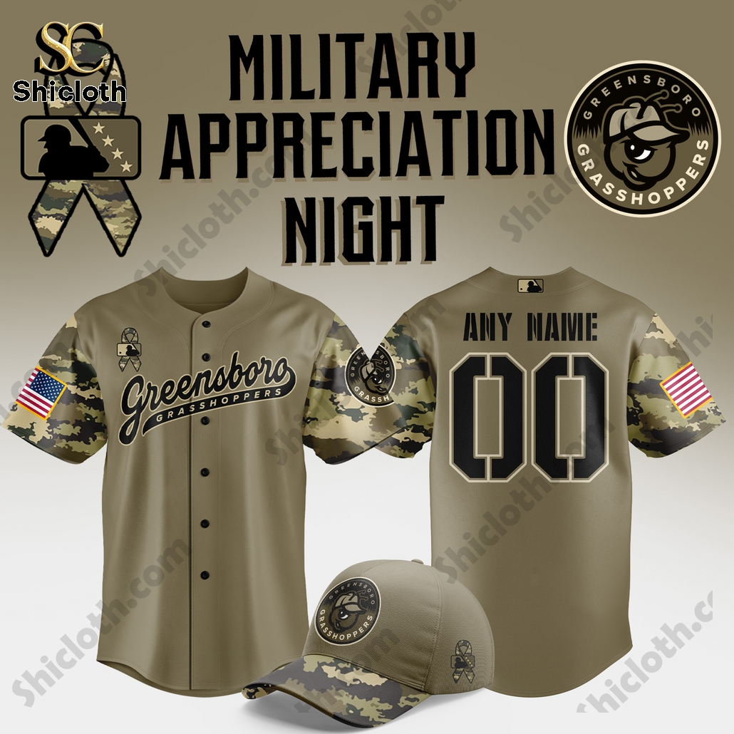 Greensboro Grasshoppers Military Appreciation Night 2025 Baseball Jersey