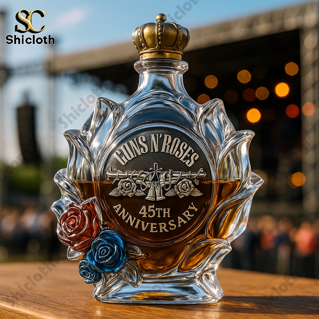 Guns N' Roses 45th Anniversary Commemorative Whiskey Bottle