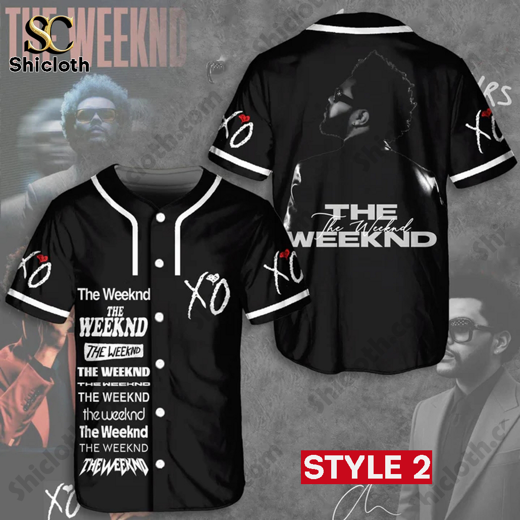 Alternative view of Hot Trending The Weeknd Tour 2025 Custom Baseball Jersey