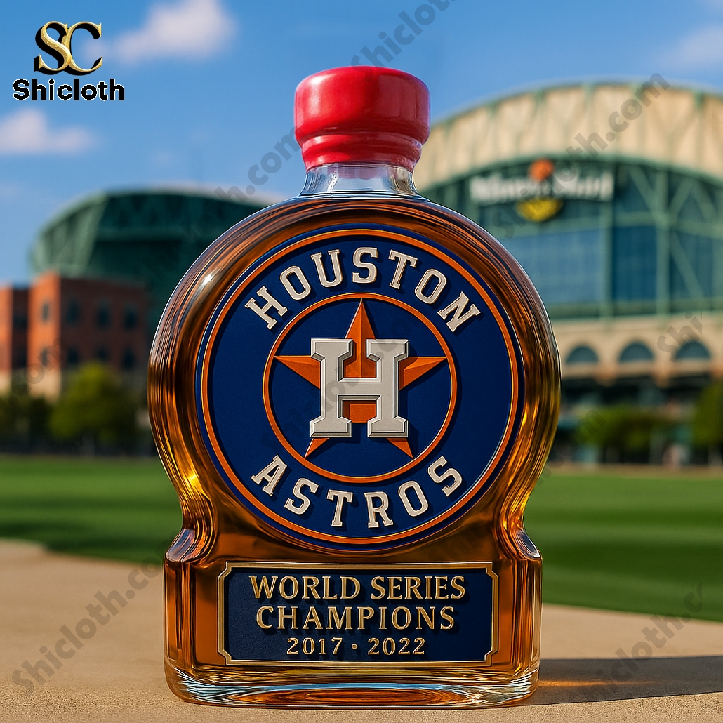Houston Astros 2x World Series Champs Whiskey Bottle 3 Houston Astros 2x World Series Champs Whiskey Bottle - Image 3