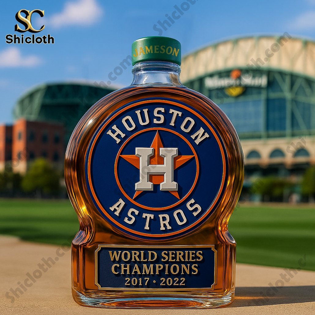Houston Astros 2x World Series Champs Whiskey Bottle 4 Houston Astros 2x World Series Champs Whiskey Bottle - Image 4
