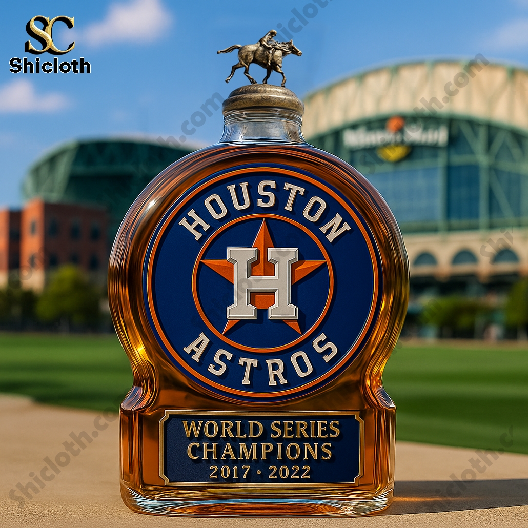 Houston Astros 2x World Series Champs Whiskey Bottle 5 Houston Astros 2x World Series Champs Whiskey Bottle - Image 5