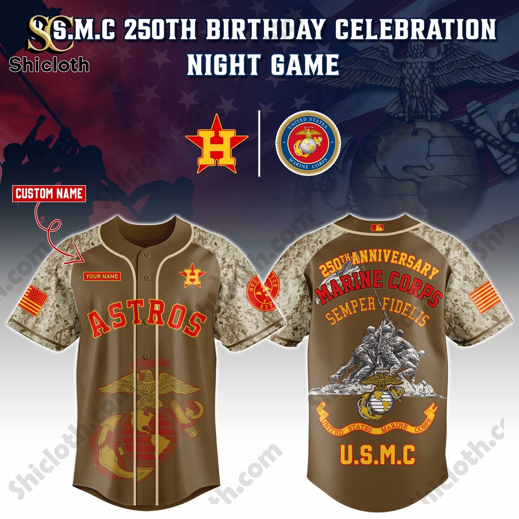 Houston Astros Usmc 250th Anniversary 2025 Night Jersey