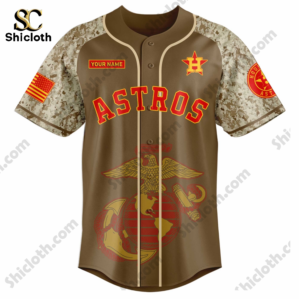 Alternative view of Houston Astros Usmc 250th Anniversary 2025 Night Jersey