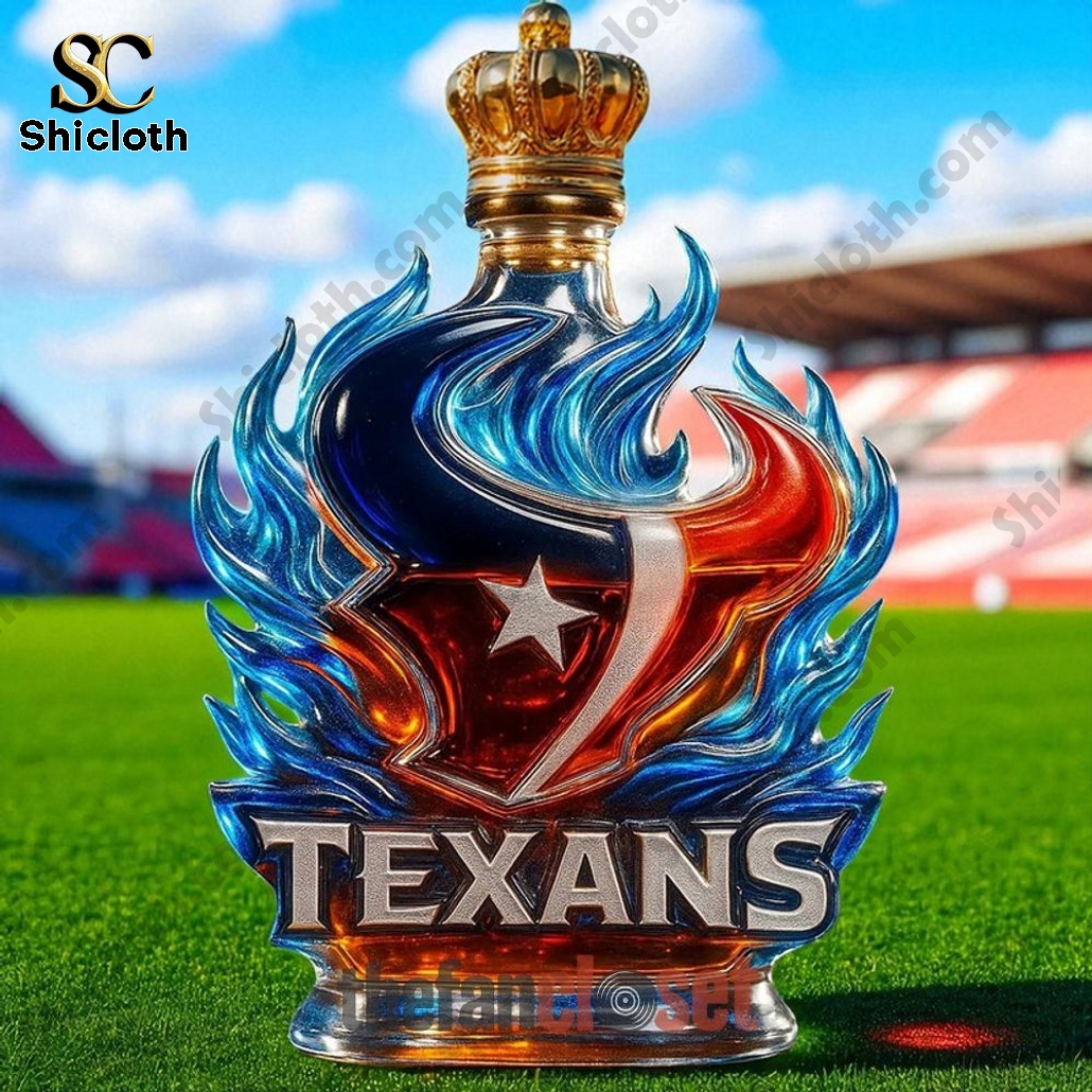 Houston Texans Fire of the Lone Star Whiskey Bottle