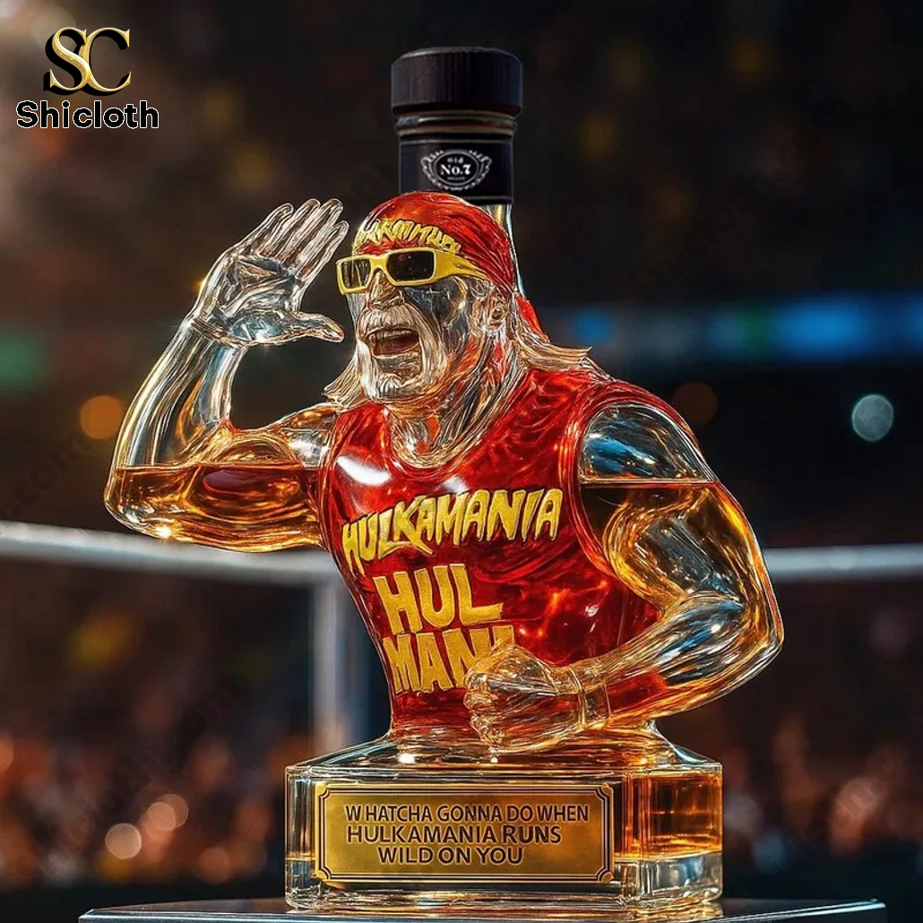 Hulk Hogan Hand to Ear Pose Whiskey Bottle 3 Hulk Hogan Hand to Ear Pose Whiskey Bottle - Image 3
