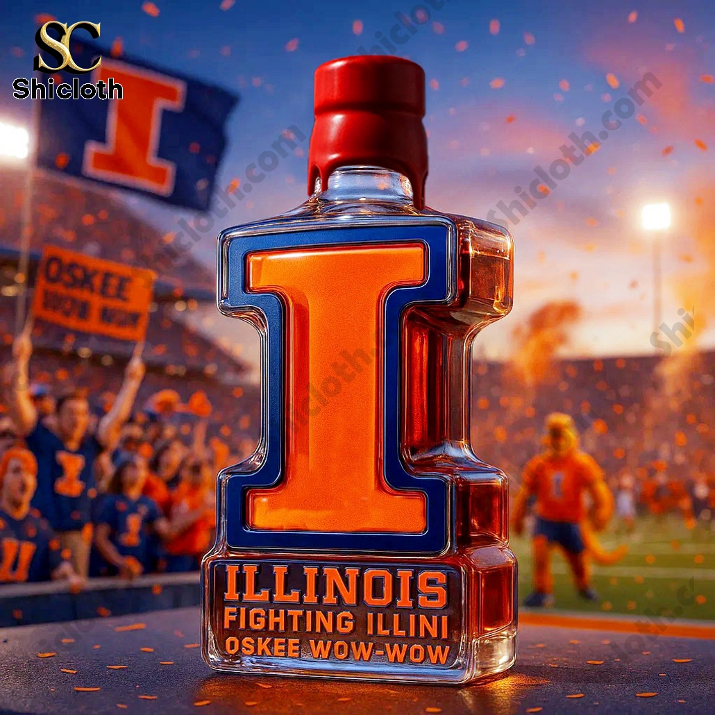 Illinois Fighting Illini Limited Edition Whiskey Bottle 3 Illinois Fighting Illini Limited Edition Whiskey Bottle - Image 3