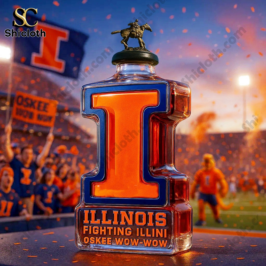 Illinois Fighting Illini Limited Edition Whiskey Bottle 4 Illinois Fighting Illini Limited Edition Whiskey Bottle - Image 4
