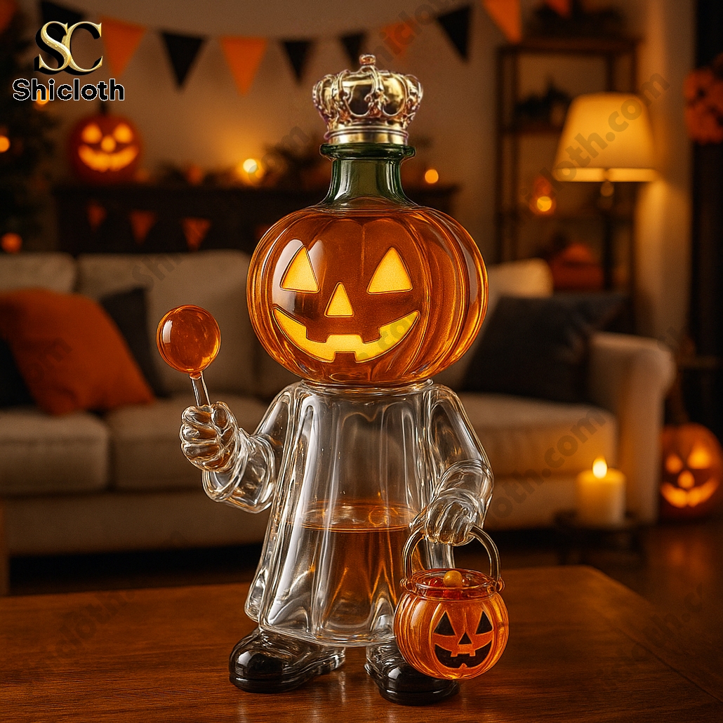 Jack-O’-Lantern Ghost Whiskey Bottle