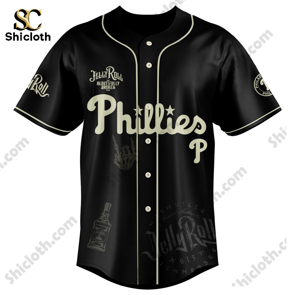 Jelly Roll Beautifully Broken Great Northern Tour Philadelphia Phillies 2025 Jersey 5 Jelly Roll Beautifully Broken Great Northern Tour Philadelphia Phillies 2025 Jersey - Image 5