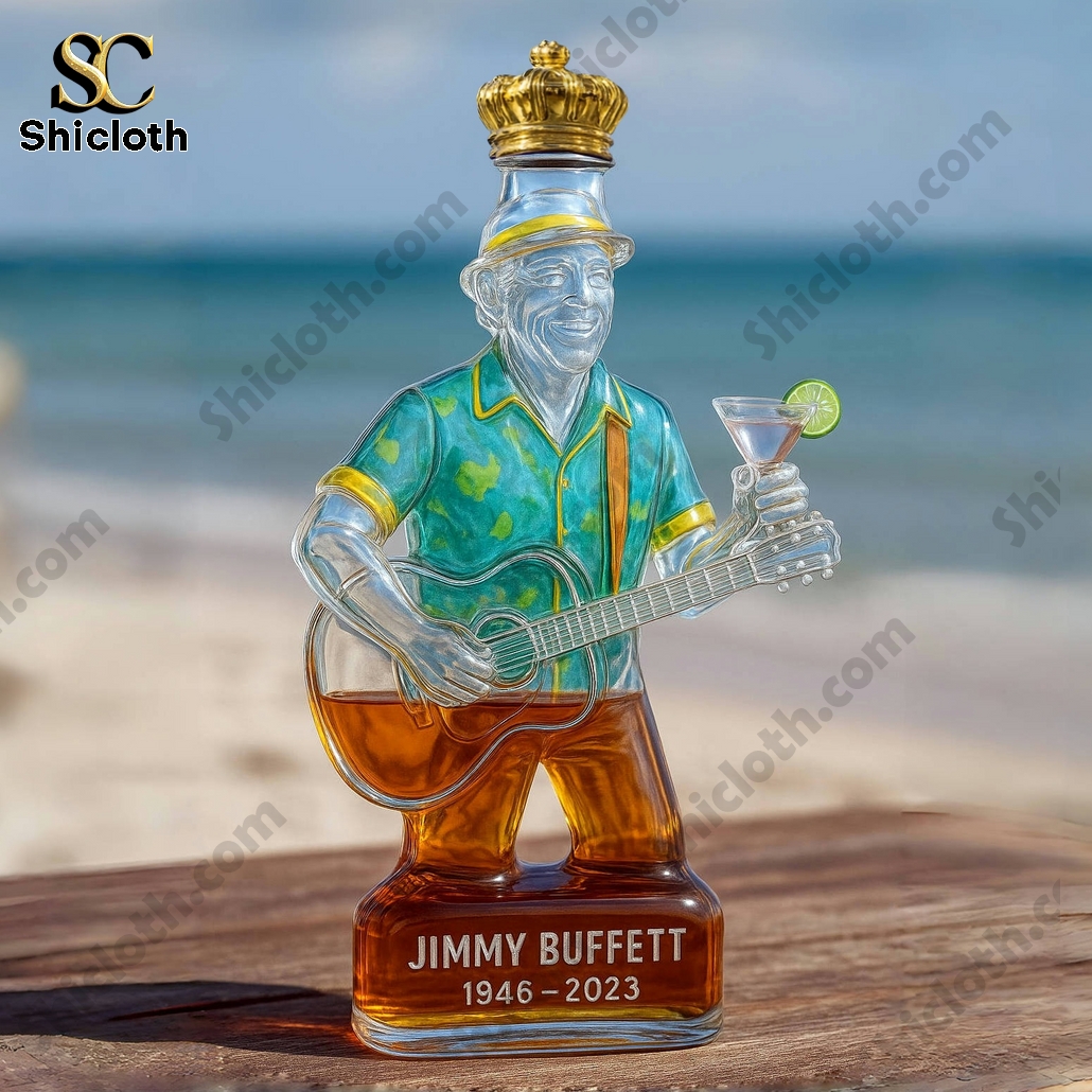 Jimmy Buffett 1946-2023 Memorial Whiskey Bottle