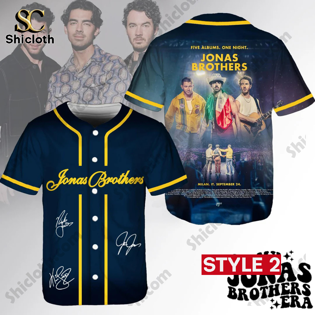 Alternative view of Jonas Brothers 20th Anniversary 2025 MLB Jersey