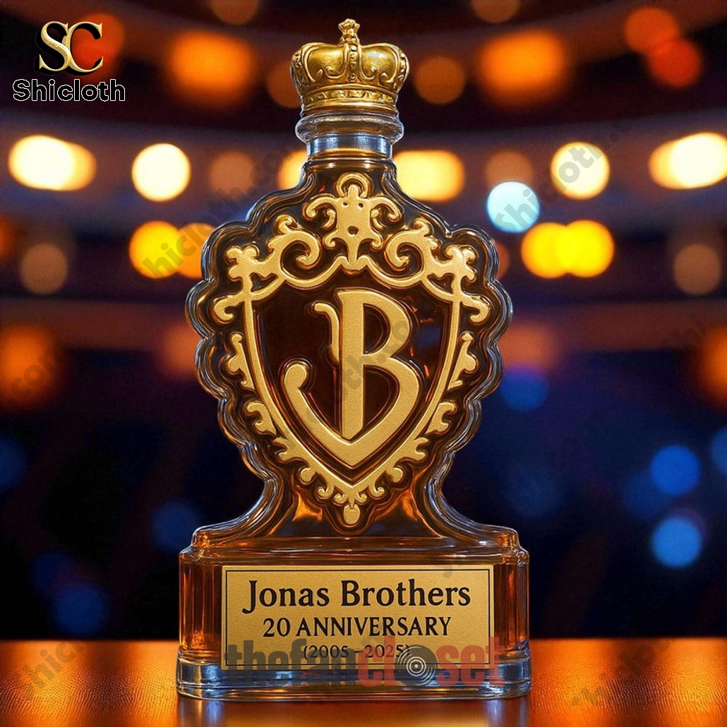 Jonas Brothers 20th Anniversary Limited Edition Whiskey Bottle