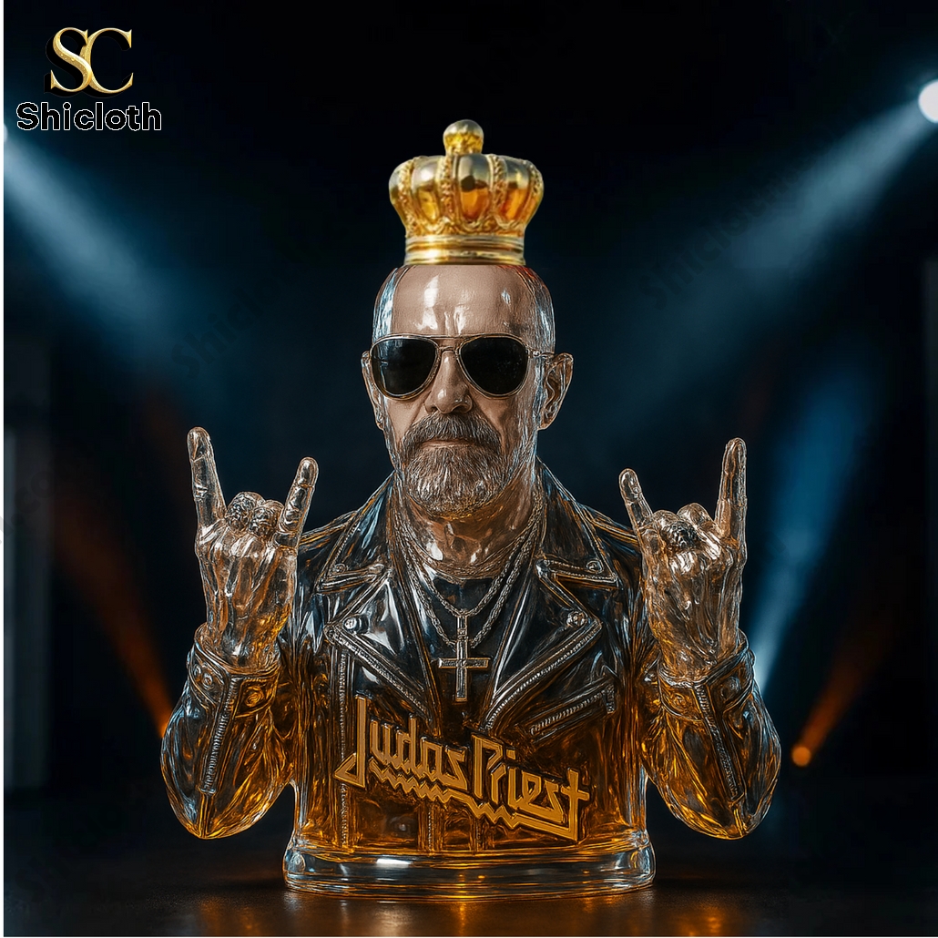 Judas Priest Rob Halford Metal God Whiskey Bottle