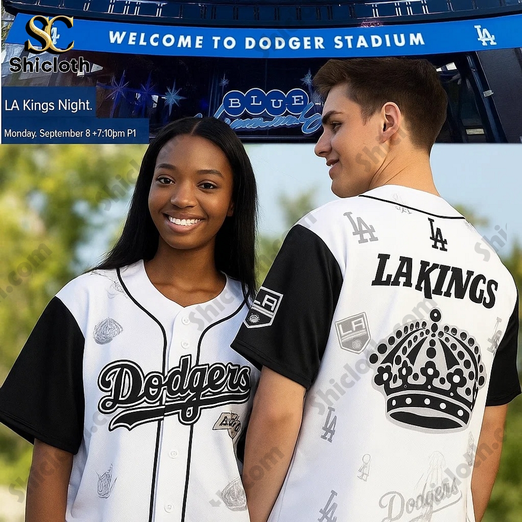 LA Dodgers x LA King Night 2025 MLB Baseball Jersey