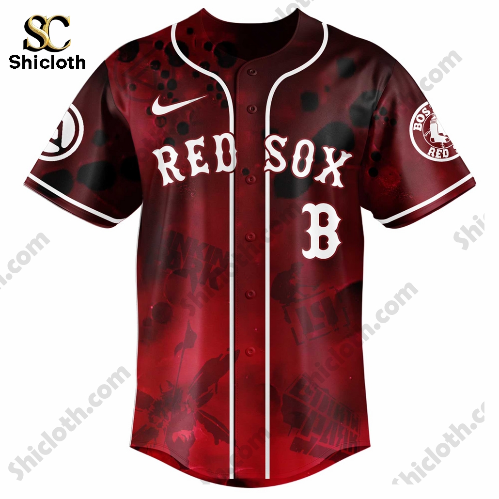 Linkin Park Tour Edition Limited 2025 Boston Red Sox Jersey 3 Linkin Park Tour Edition Limited 2025 Boston Red Sox Jersey - Image 3