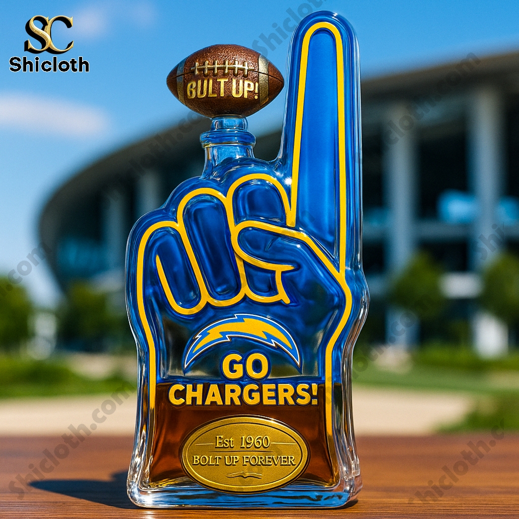 Los Angeles Chargers Limited Edition Whiskey Bottle