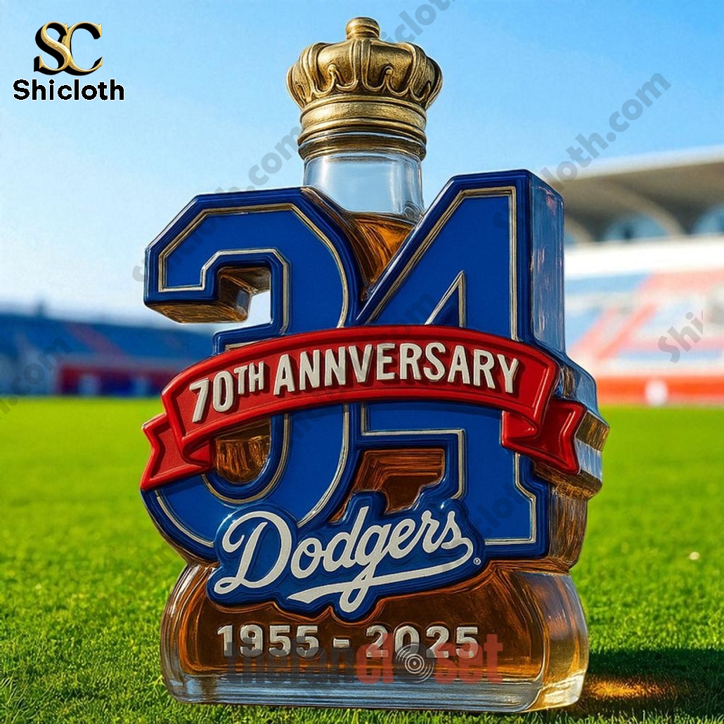 Los Angeles Dodgers 70th Anniversary Limited Edition Whiskey Bottle
