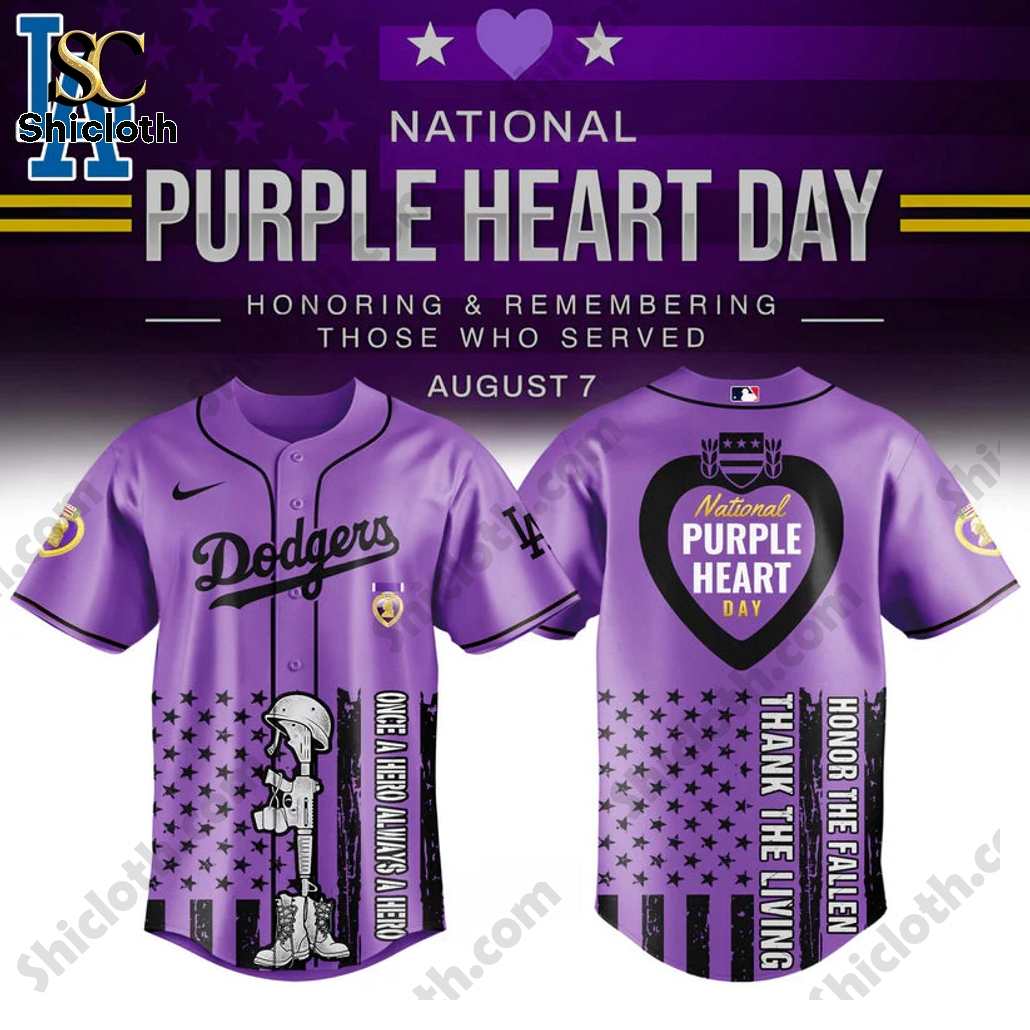 Los Angeles Dodgers Purple Heart Day 2025 Jersey