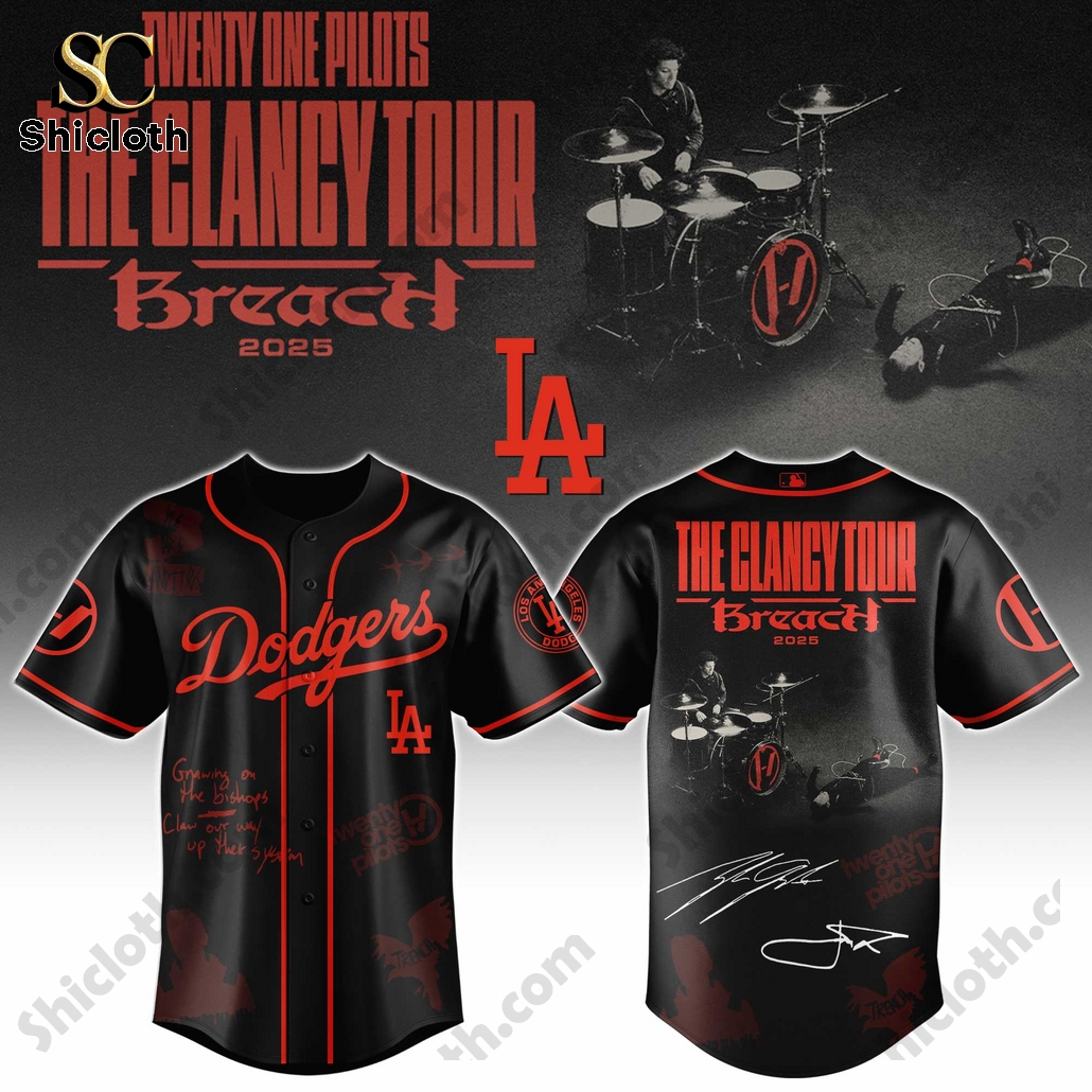 Los Angeles Dodgers Twenty One Pilots Tour 2025 Baseball Jersey