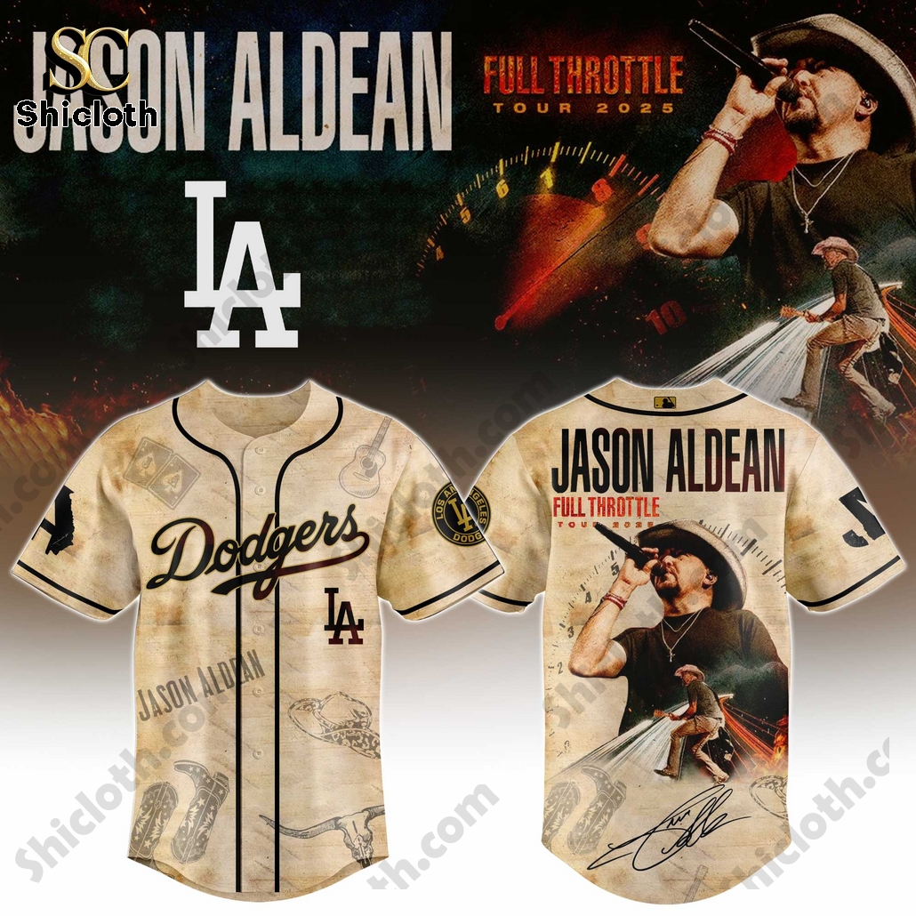 Los Angeles Dodgers x Jason Aldean Baseball Jersey 2025 Jersey 3 Los Angeles Dodgers x Jason Aldean Baseball Jersey 2025 Jersey - Image 3