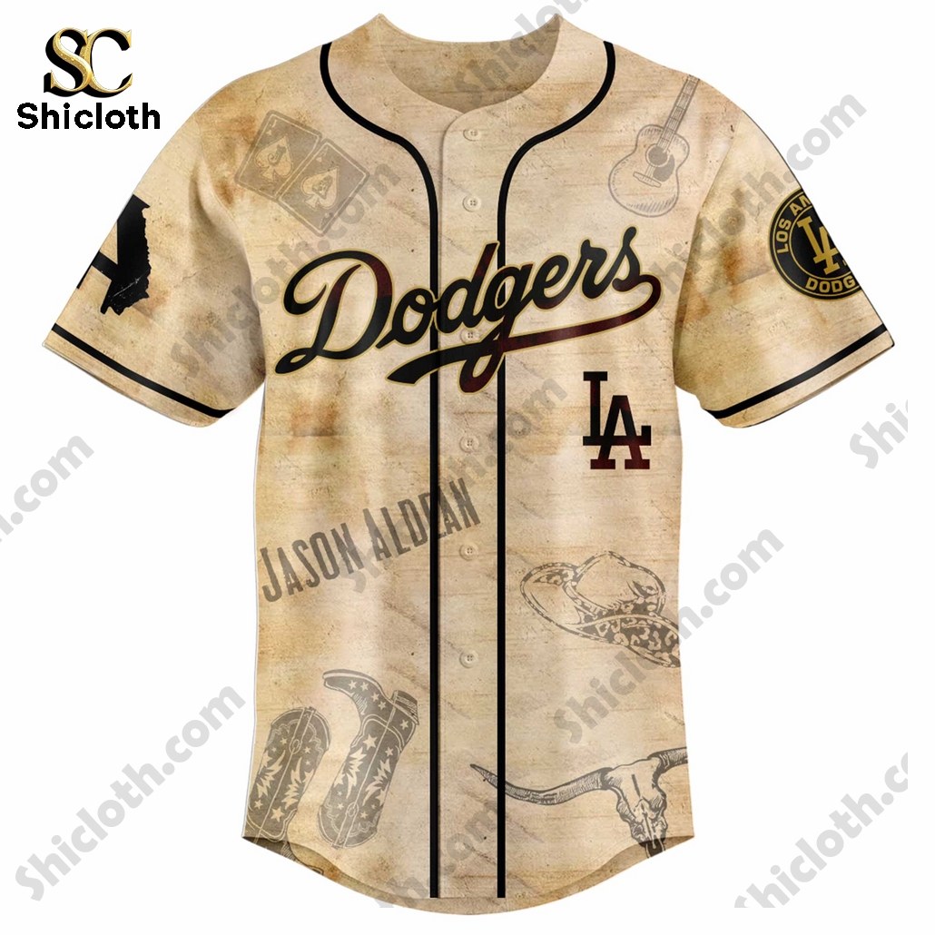 Los Angeles Dodgers x Jason Aldean Baseball Jersey 2025 Jersey 4 Los Angeles Dodgers x Jason Aldean Baseball Jersey 2025 Jersey - Image 4