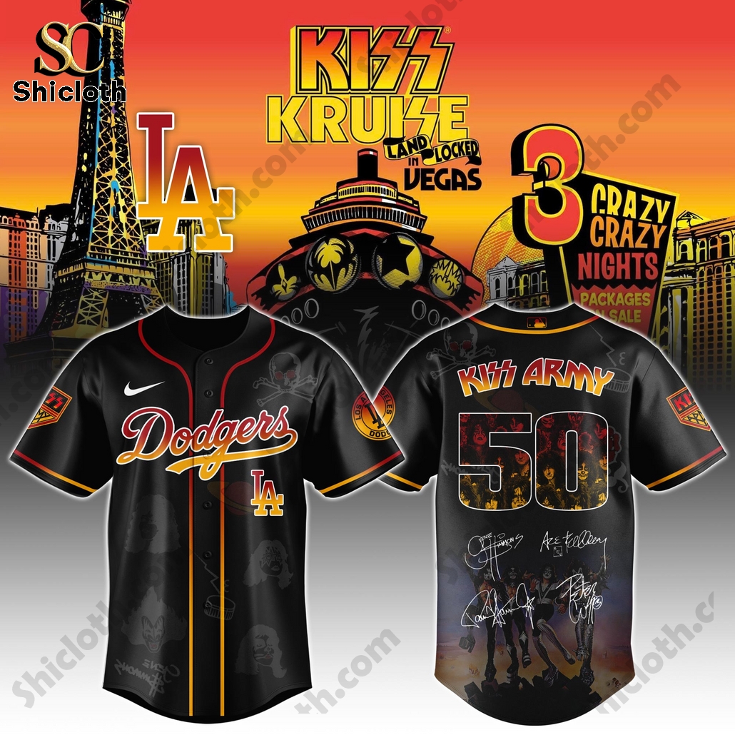 Los Angeles Dodgers x Kiss Army 50th Anniversary 2025 Jersey 3 Los Angeles Dodgers x Kiss Army 50th Anniversary 2025 Jersey - Image 3