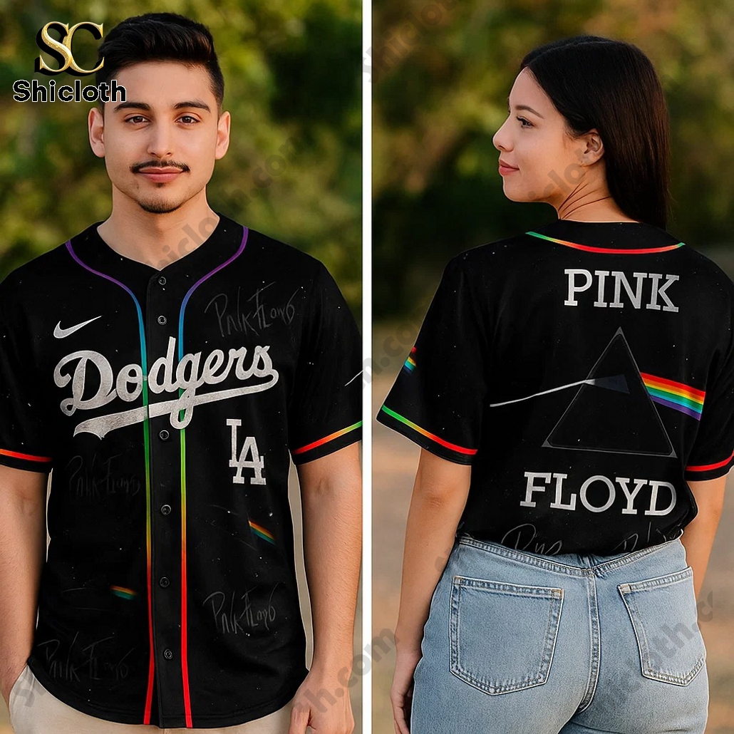 Alternative view of Los Angeles Dodgers x Pink Floyd 2025 MLB Baseball Jersey
