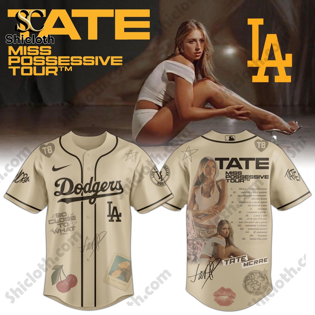 Alternative view of Los Angeles Dodgers x Tate McRae Miss Possessive Tour 2025 Jersey