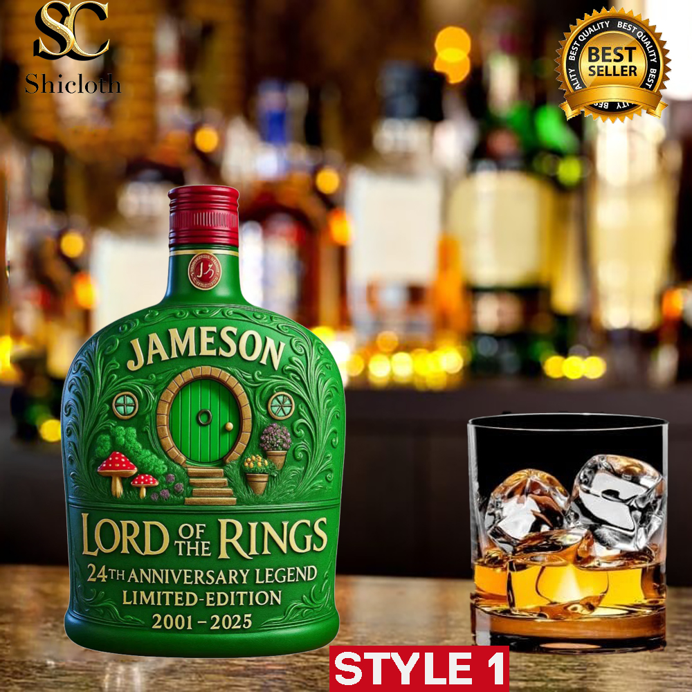 Hot Jameson Lord of the Rings 24th Anniversary Whiskey Bottle